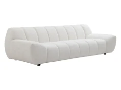 Sofá|Vente-unique Sofá de 3 lugares em tecido bouclé cor SORIELI Branco
