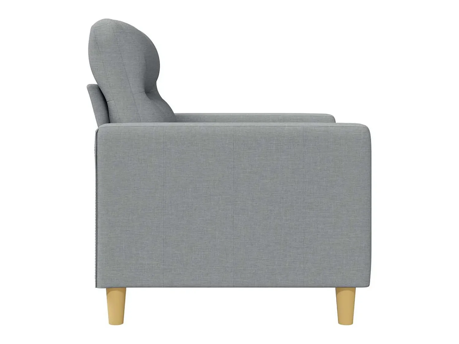 Sofá*vidaxl Sofá de 2 lugares em tecido 120 cm -claro Cinzento