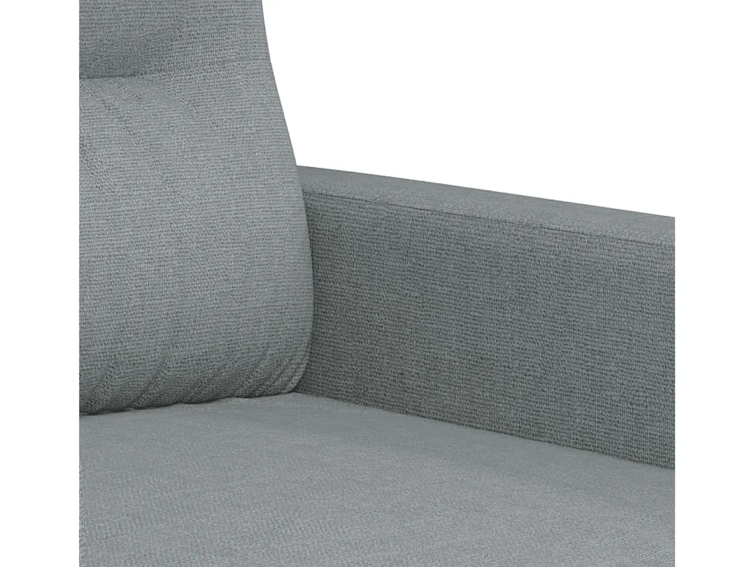 Sofá*vidaxl Sofá de 2 lugares em tecido 120 cm -claro Cinzento