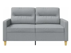 Sofá*vidaxl Sofá de 2 lugares em tecido 120 cm -claro Cinzento