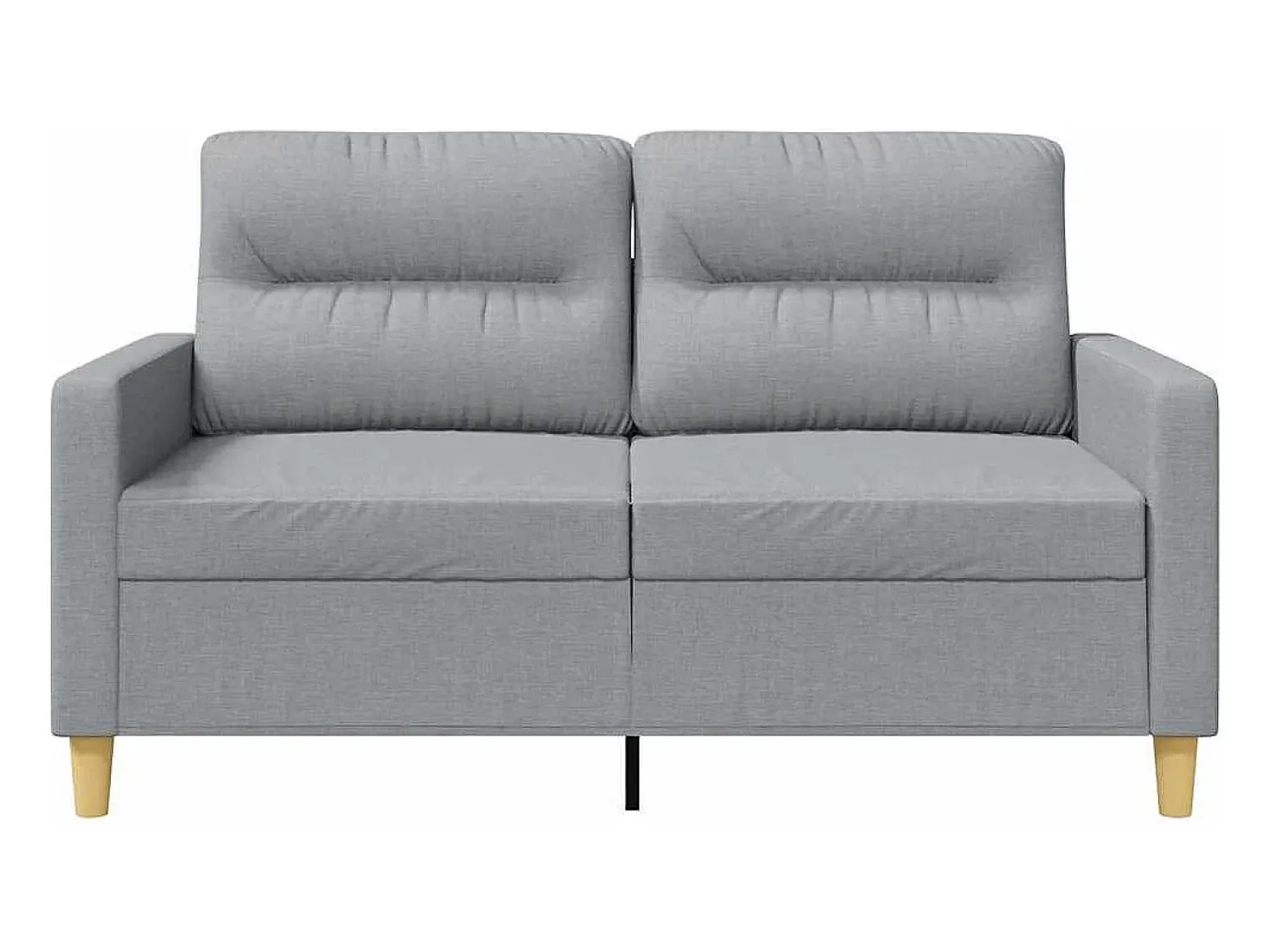 Sofá*vidaxl Sofá de 2 lugares em tecido 120 cm -claro Cinzento