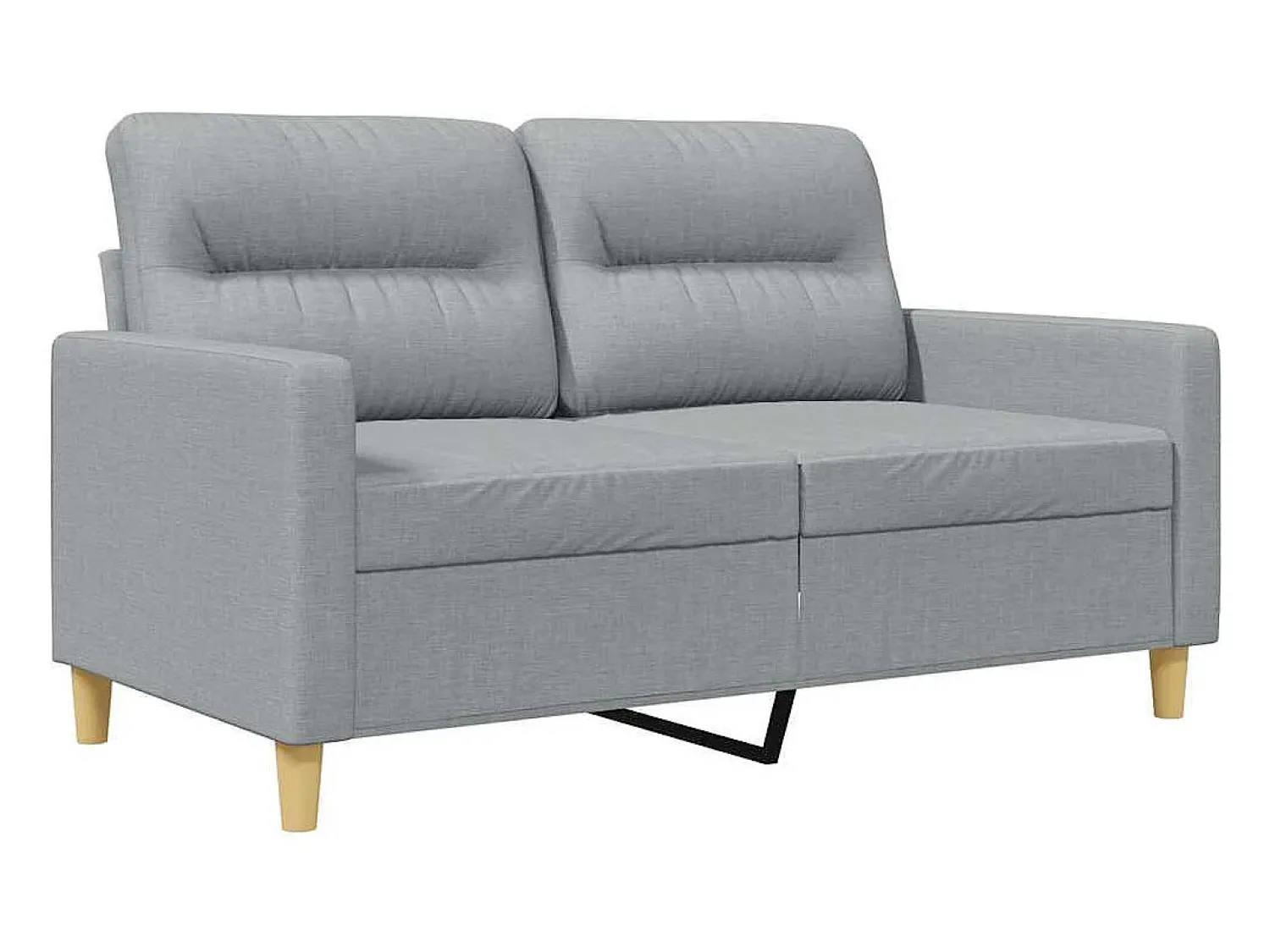 Sofá*vidaxl Sofá de 2 lugares em tecido 120 cm -claro Cinzento