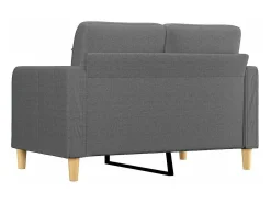 vidaxl Sofá de 2 lugares em tecido 120 cm -escuro^ Sofá