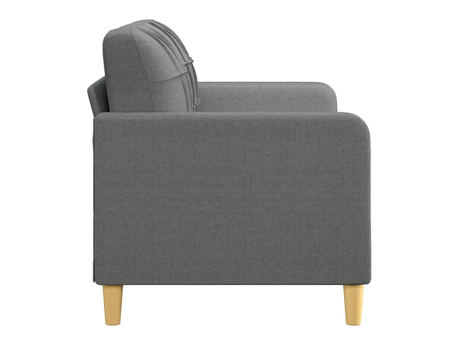 Sofá|vidaxl Sofá de 2 lugares em tecido 140 cm -escuro Cinzento