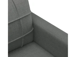 Sofá|vidaxl Sofá de 2 lugares em tecido 140 cm -escuro Cinzento