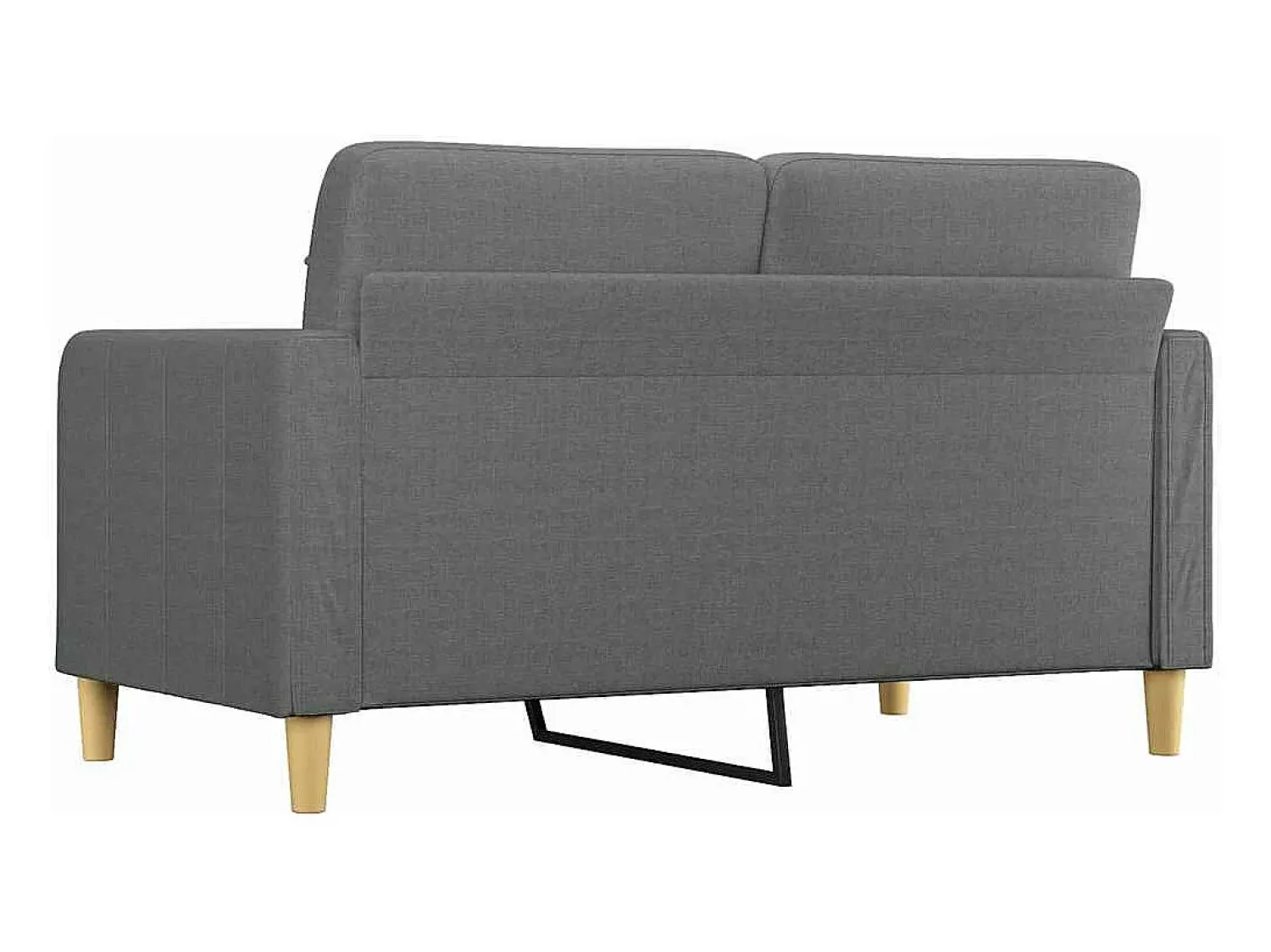Sofá|vidaxl Sofá de 2 lugares em tecido 140 cm -escuro Cinzento