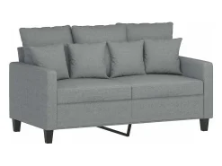 vidaxl Sofá de 2 lugares em tecido 120 cm cinzento-claro^ Sofá