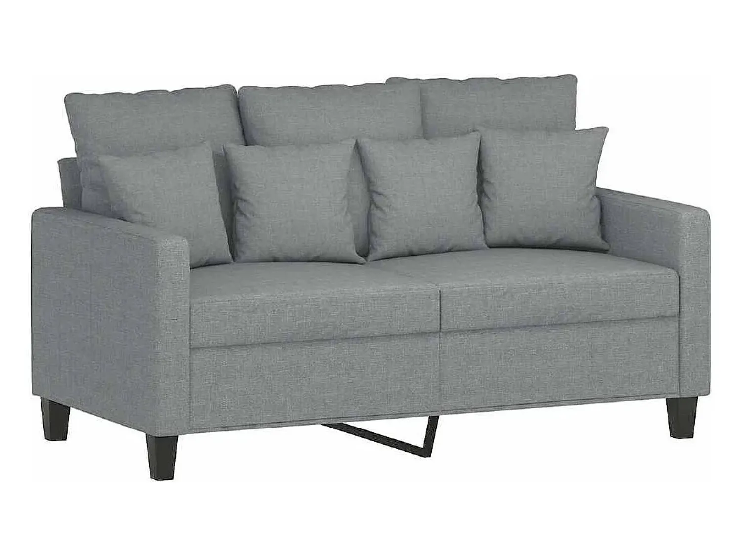 vidaxl Sofá de 2 lugares em tecido 120 cm cinzento-claro^ Sofá