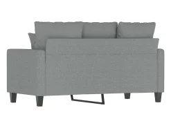vidaxl Sofá de 2 lugares em tecido 120 cm cinzento-claro^ Sofá