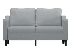 Sofá| Sofá de 2 lugares em tecido 140 cm cinzento-claro PT959133 Cinzento claro