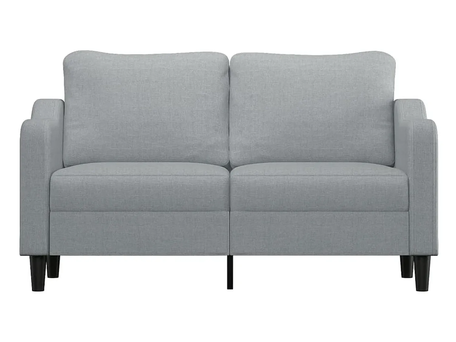 Sofá| Sofá de 2 lugares em tecido 140 cm cinzento-claro PT959133 Cinzento claro