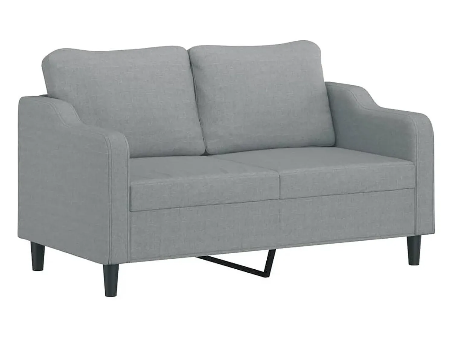 Sofá| Sofá de 2 lugares em tecido 140 cm cinzento-claro PT959133 Cinzento claro