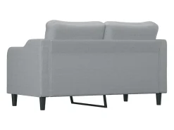 Sofá| Sofá de 2 lugares em tecido 140 cm cinzento-claro PT959133 Cinzento claro