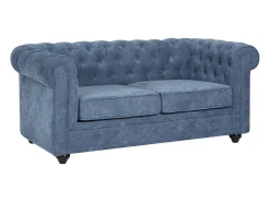 Vente-unique Sofá de 2 lugares em tecido cor CHESTERFIELD^ Sofá