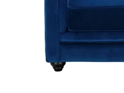 Sofá*Vente-unique Sofá de 3 lugares em veludo azul real CHESTERFIELD Azul escuro