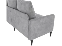 Sale Dorel Home Sofá de 3 lugares em veludo claro Cinzento
