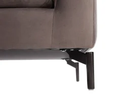 Sofá|Vente-unique Sofá de 3 lugares em veludo estilo contemporâneo - ISENA Taupe