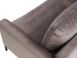 Sofá|Vente-unique Sofá de 3 lugares em veludo estilo contemporâneo - ISENA Taupe