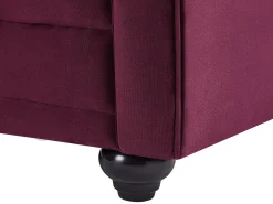 Sofá|Vente-unique Sofá de 2 lugares em veludo de cor roxa CHESTERFIELD Bordeaux