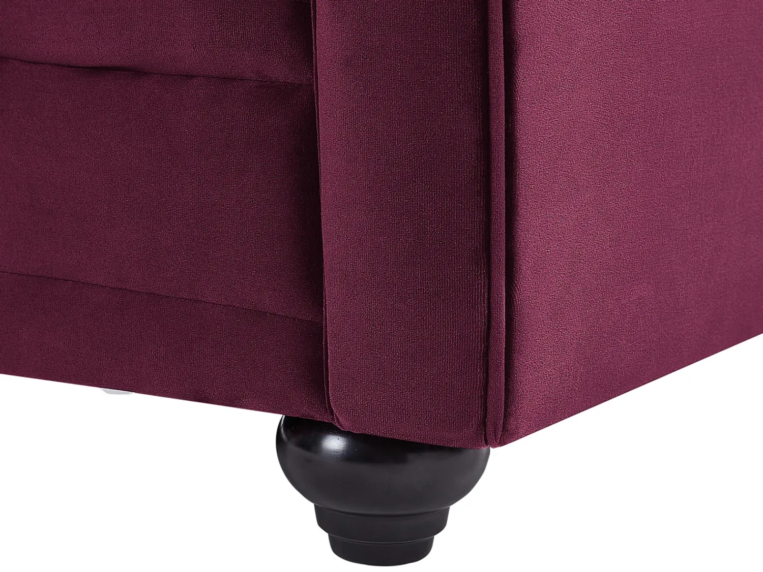 Sofá|Vente-unique Sofá de 2 lugares em veludo de cor roxa CHESTERFIELD Bordeaux