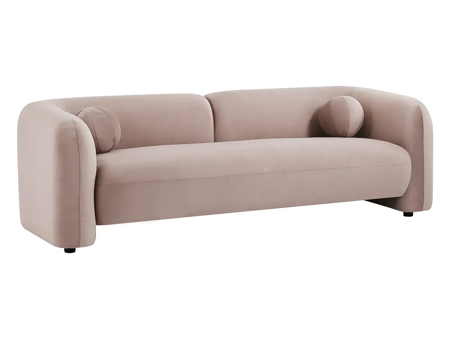 Sofá*Vente-unique Sofá de 3 lugares em veludo de cor OVOTAS Rosa
