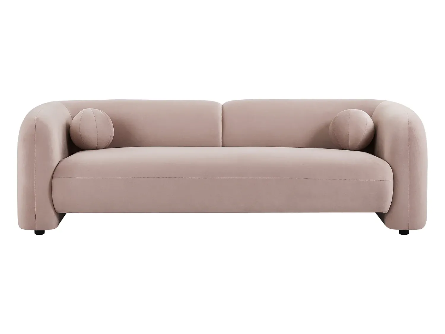 Sofá*Vente-unique Sofá de 3 lugares em veludo de cor OVOTAS Rosa