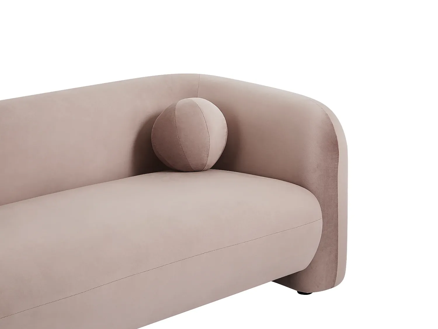 Sofá*Vente-unique Sofá de 3 lugares em veludo de cor OVOTAS Rosa