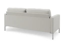 Sofá|Dorel Home Sofá de 3 lugares em veludo cinzento escuro Branco
