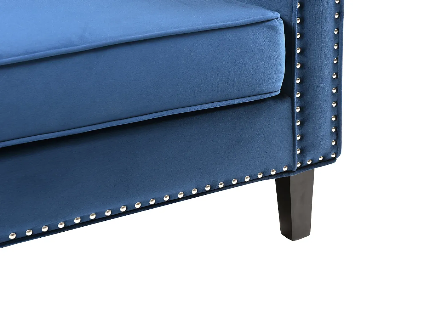 Sofá*Vente-unique Sofá de 3 lugares em veludo ou estilo charme vintage - MASULI Azul