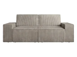 Sofá|Vente-unique Sofá de 3 lugares em veludo cotelê conforto AMELIA Taupe