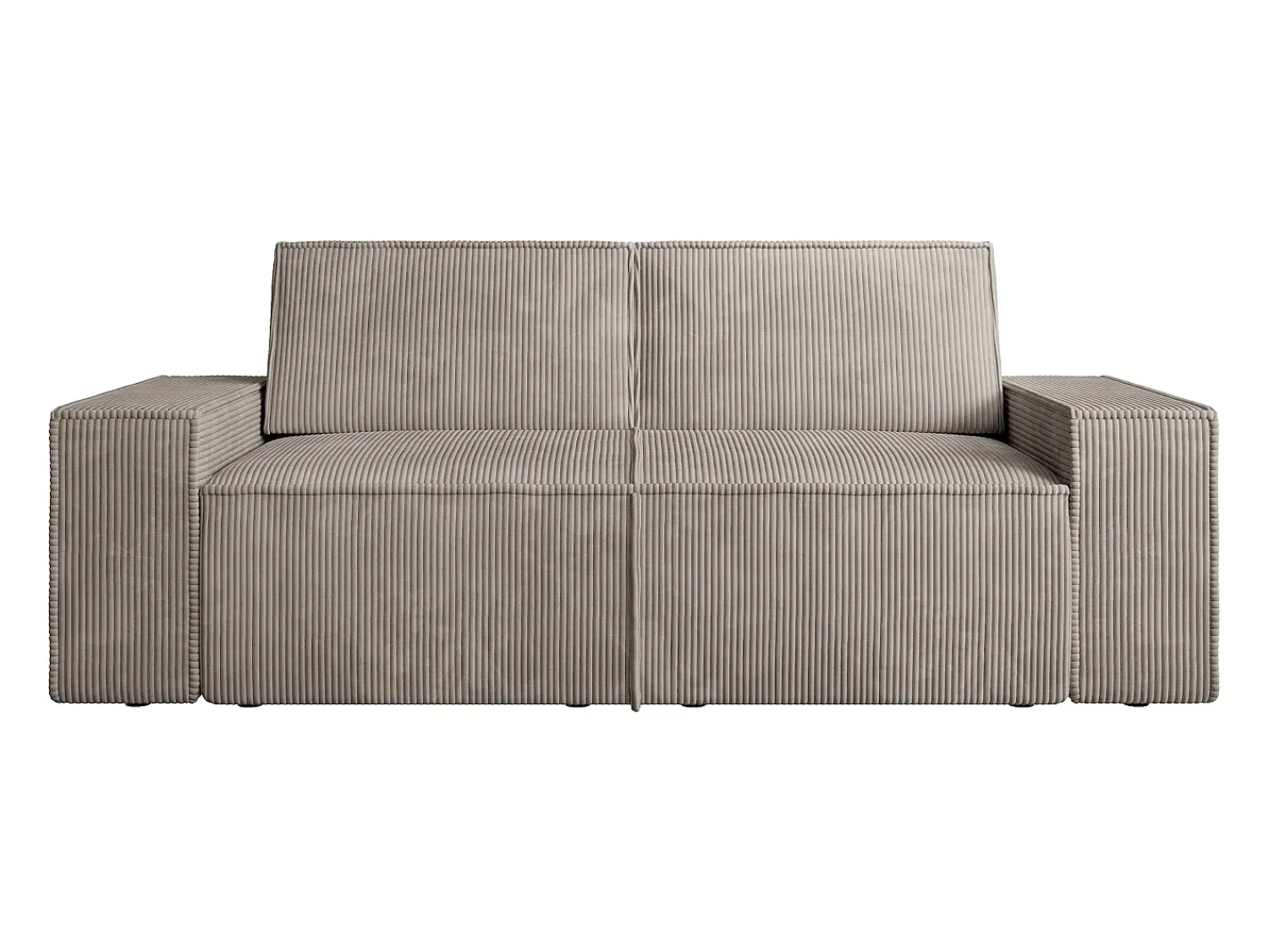 Sofá|Vente-unique Sofá de 3 lugares em veludo cotelê conforto AMELIA Taupe