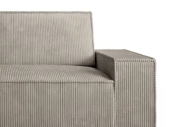 Sofá|Vente-unique Sofá de 3 lugares em veludo cotelê conforto AMELIA Taupe