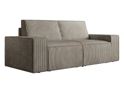 Sofá|Vente-unique Sofá de 3 lugares em veludo cotelê conforto AMELIA Taupe
