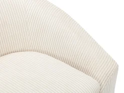 Sofá|Vente-unique Sofá de 2 lugares em veludo canelado cor OSSANA Creme