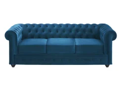 Vente-unique Sofá de 3 lugares em veludo CHESTERFIELD^ Sofá