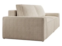 Sofá*Vente-unique Sofá de 3 lugares em veludo canelado grosso design AMELIA Bege