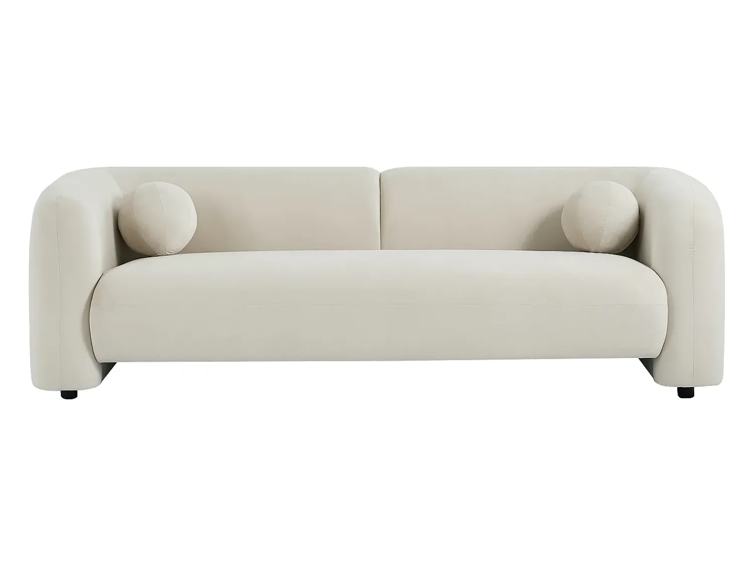 Clearance Vente-unique Sofá de 3 lugares em veludo na cor OVOTAS Bege