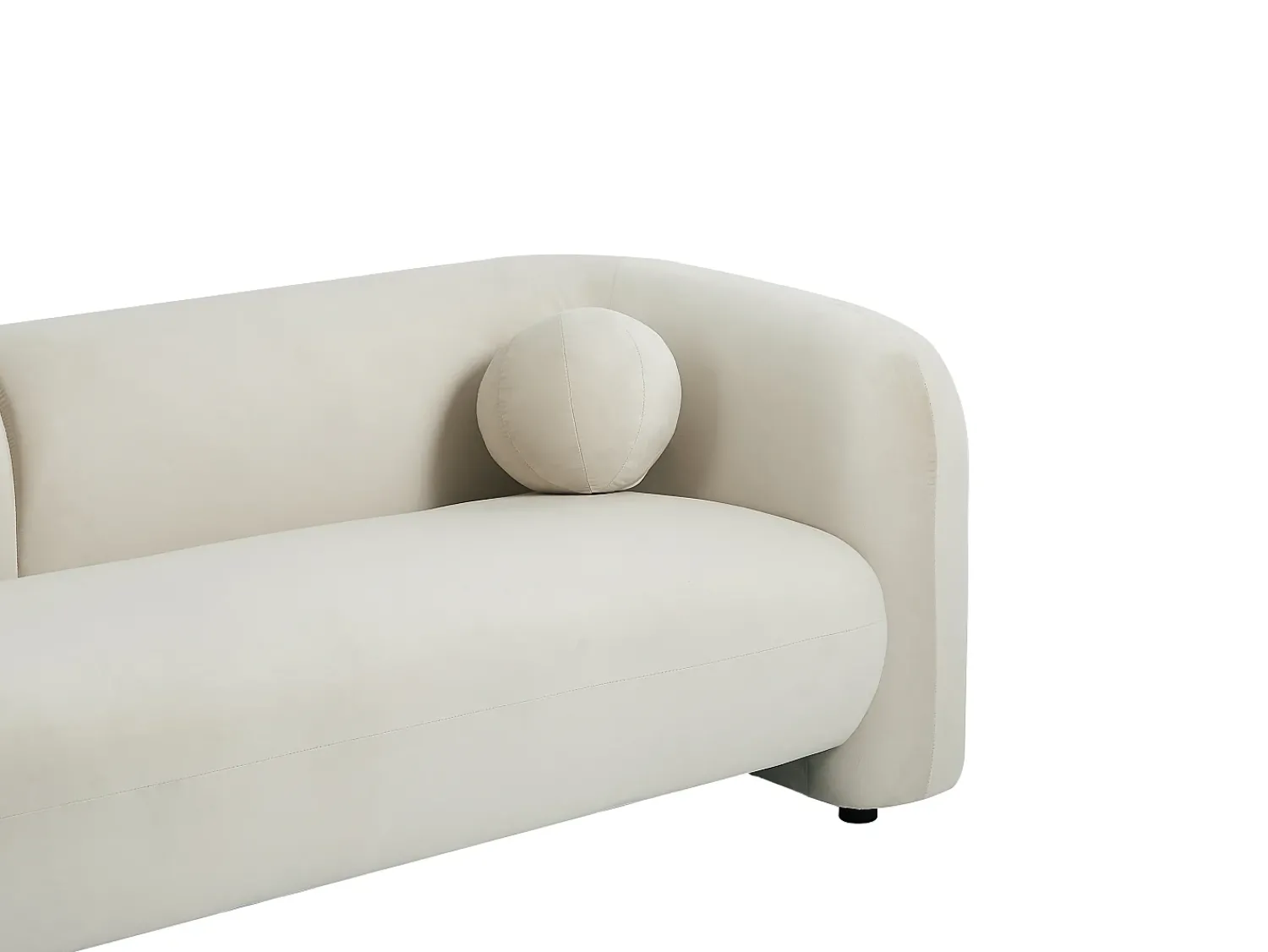 Clearance Vente-unique Sofá de 3 lugares em veludo na cor OVOTAS Bege