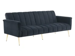 Clearance Merax Sofá de 3 lugares em veludo - 3 em 1 - Encosto e braços ajustáveis - 184 x 79 x 71 cm - LERICI by Pascal Morabito Preto