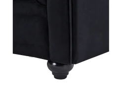 Sofá|Vente-unique Sofá de 2 lugares em veludo com botões efeito cristal CHESTERFIELD Preto