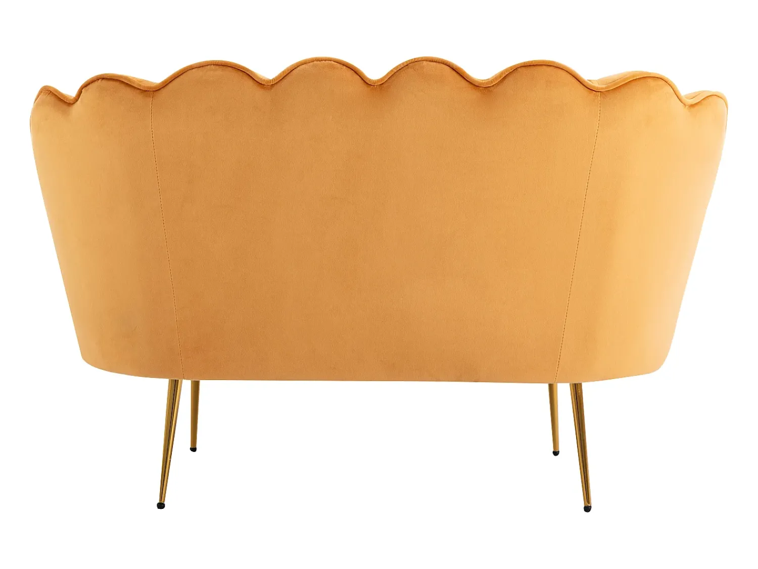Clearance Vente-unique Sofá de 2 lugares em veludo cor DANDELION Amarelo mostarda