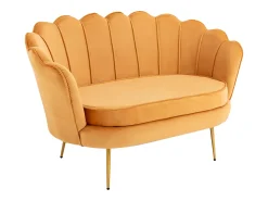 Clearance Vente-unique Sofá de 2 lugares em veludo cor DANDELION Amarelo mostarda