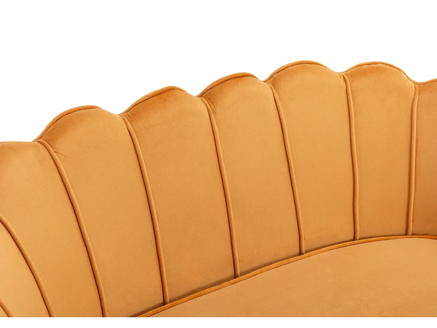 Clearance Vente-unique Sofá de 2 lugares em veludo cor DANDELION Amarelo mostarda