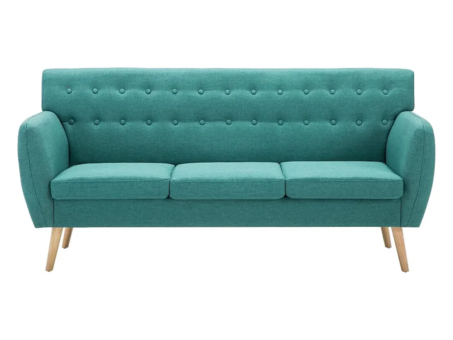 Sofá* Sofá de 3 lugares estofos de tecido 172x70x82 cm PT847030 Verde