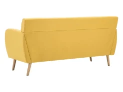 Hot vidaxl Sofá de 3 lugares estofos de tecido 172x70x82 cm Amarelo