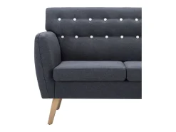 Sofá*vidaxl Sofá de 3 lugares estofos de tecido 172x70x82cm escuro Cinzento