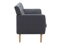Sofá*vidaxl Sofá de 3 lugares estofos de tecido 172x70x82cm escuro Cinzento