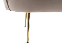 Best Vente-unique Sofá de 2 lugares forma concha veludo castanho DANDELION Taupe