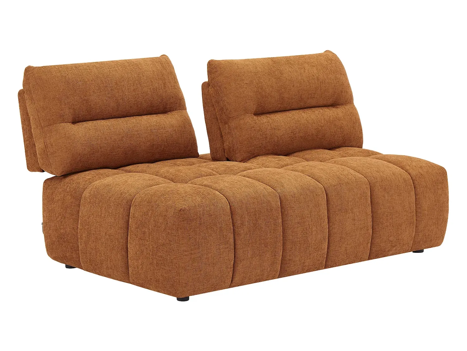 Sofá*Vente-unique Sofá de 2 lugares função avança-recua em tecido texturizado APOLIU Terracota