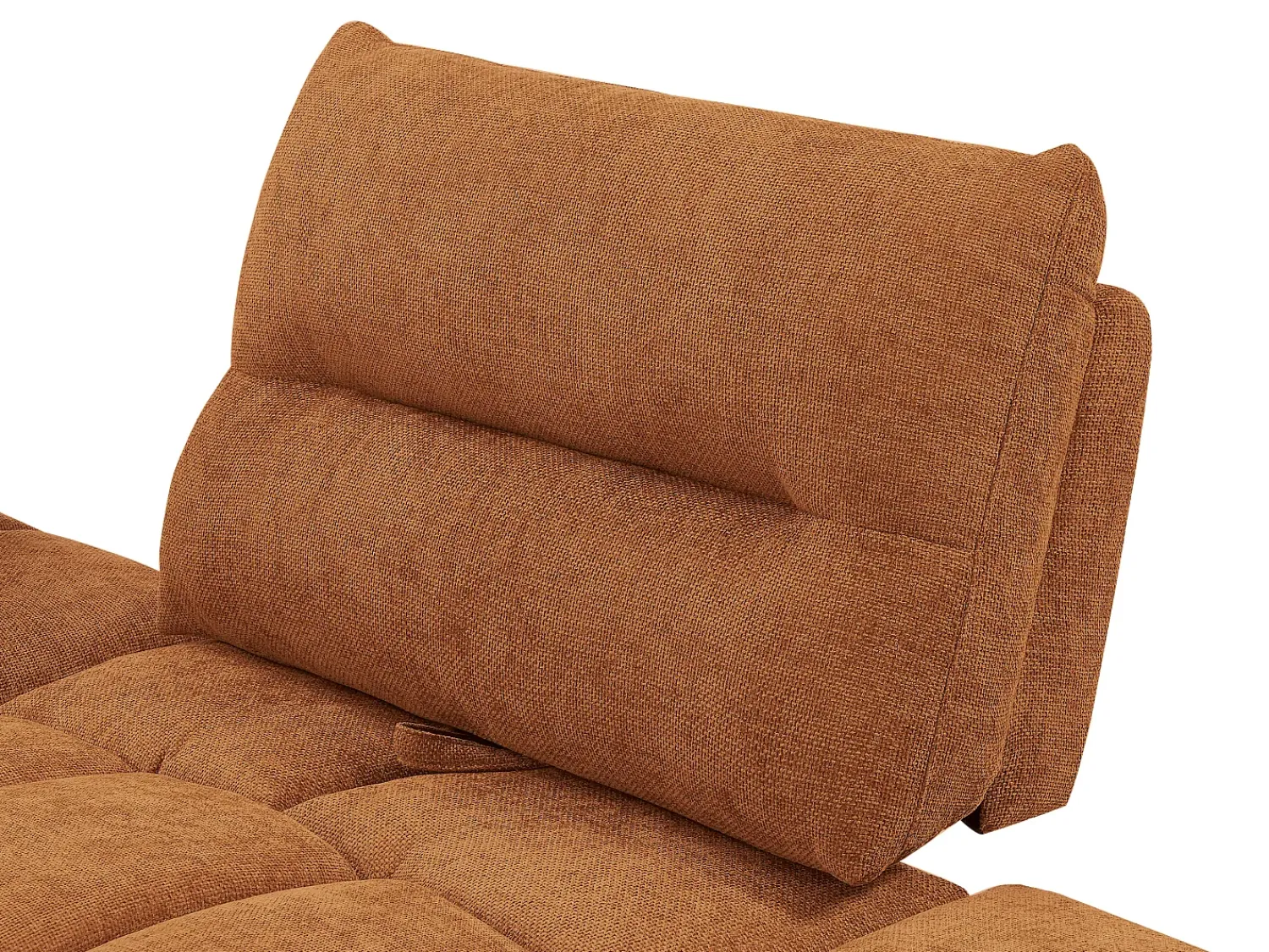 Sofá*Vente-unique Sofá de 2 lugares função avança-recua em tecido texturizado APOLIU Terracota